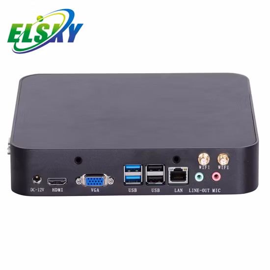 Elsky mini pc hd4001 8ª geração quad core 1.6ghz i5 8250u lan placa-mãe de cliente fino x86 computador ddr3 8g ram com display 4k dp